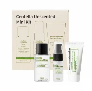 Efir yağı olmayan Centella ekstraktı ilə miniatür dəst PURITO Centella Unscented mini kit