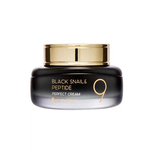 İlbiz musini və peptidləri olan bərkidici krem FarmStay Black Snail & Peptide 9 Perfect Cream 55ml