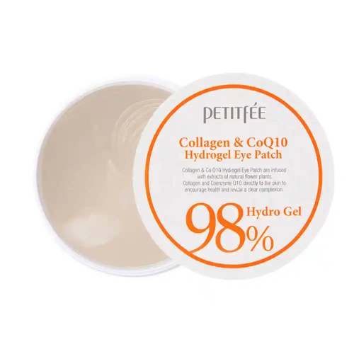 Kollagen ilə hidrogel yamaqları Petitfee 98% Hydro Gel Collagen & CoQ10 Hydrogel Eye Patch