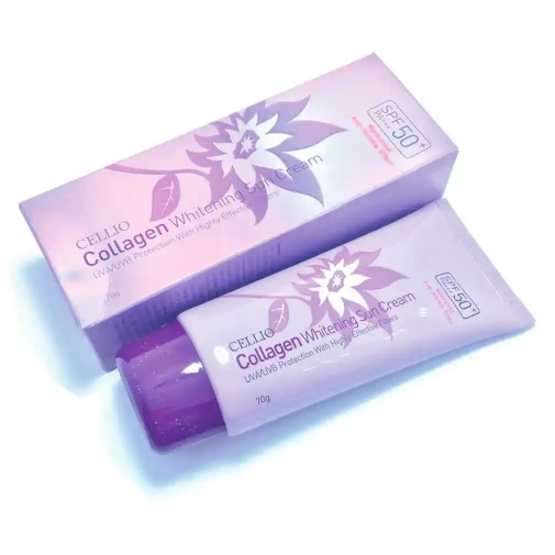 Kollagenli günəşdən qoruyucu krem CELLIO Collagen Whitening Sun Cream SPF 50+ PA+++ 70g