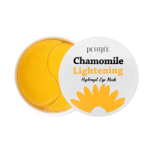 Çobanyastığı ekstraktı ilə qaranlıq dairələrə qarşı yamalar Petitfee Chamomile Lightening Hydrogel Eye Mask