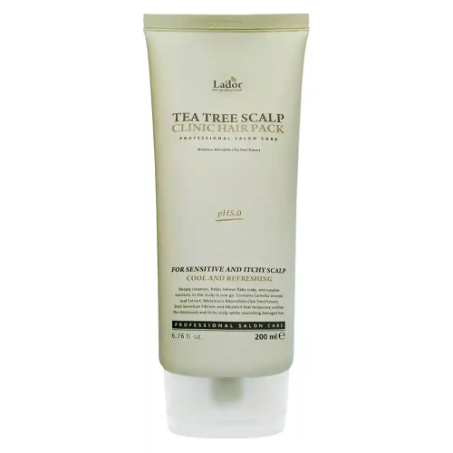 Çay ağacı ilə baş dərisi üçün peeling maskası LADOR Tea Tree Scalp Clinic Hair Pack 200 ml