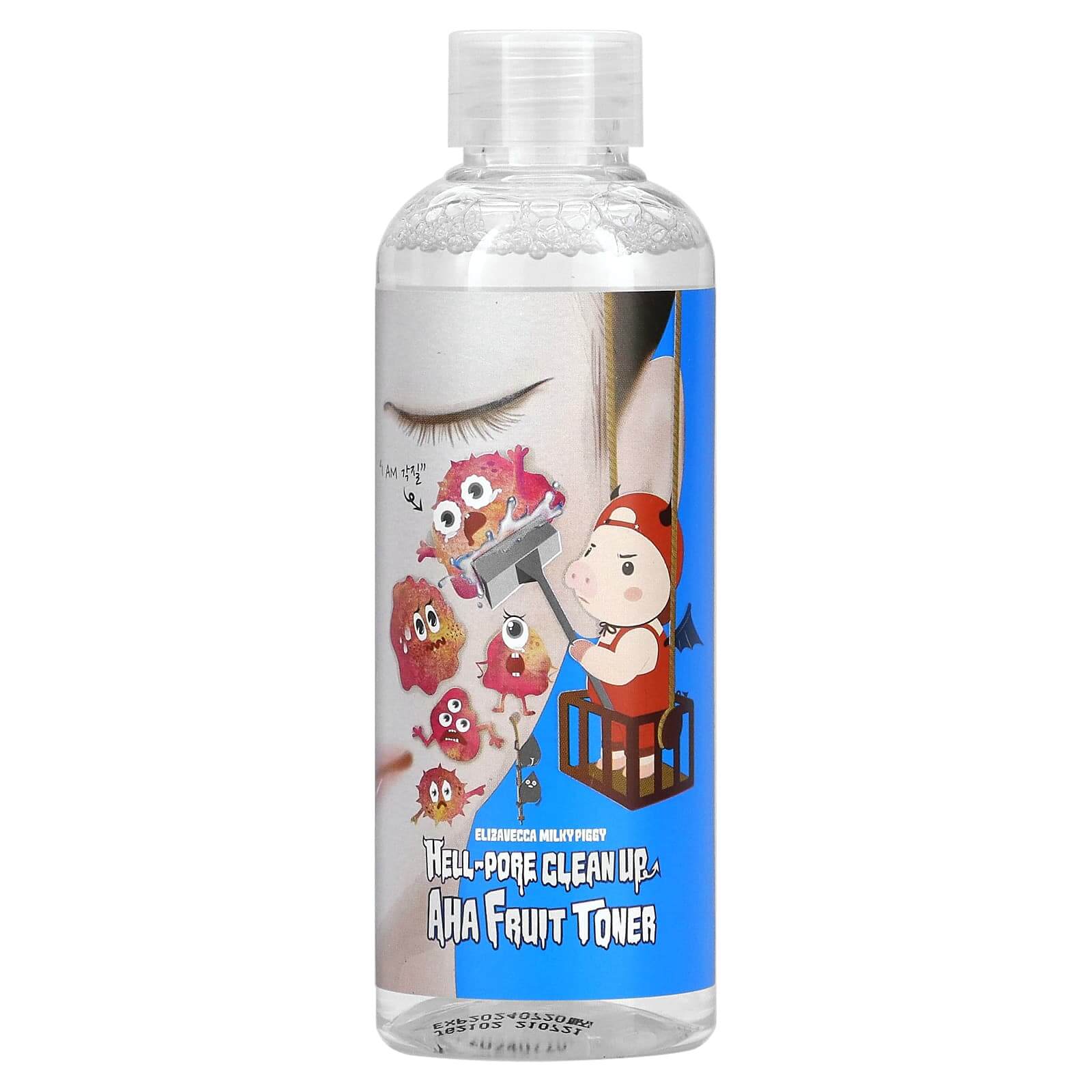Meyvə turşuları ilə peeling tonik ELIZAVECCA MILKY PIGGY Hell-pore Clean up aha Fruit Toner 200 ml