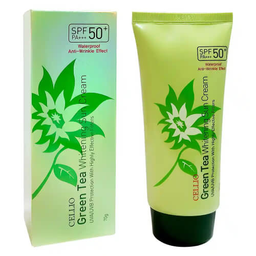 Günəşdən qoruyucu krem CELLIO Green Tea Whitening Sun Cream spf50+ PA +++ 70g