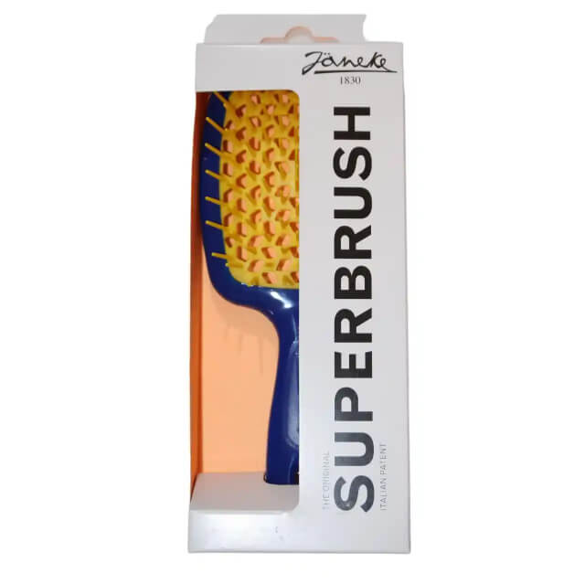 Janeke Superbrush 1830 the Original Italian Paten göy sarı saç darağı