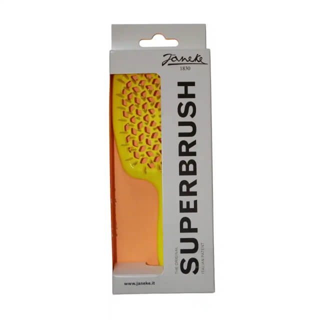 Janeke Superbrush 1830 the Original Italian Paten tam sarı saç darağı